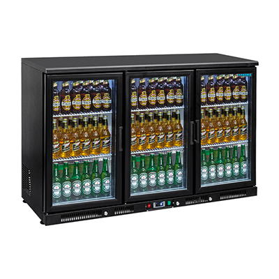 Холодильник барный 3-х дверный черный для напитков Frenox BB350